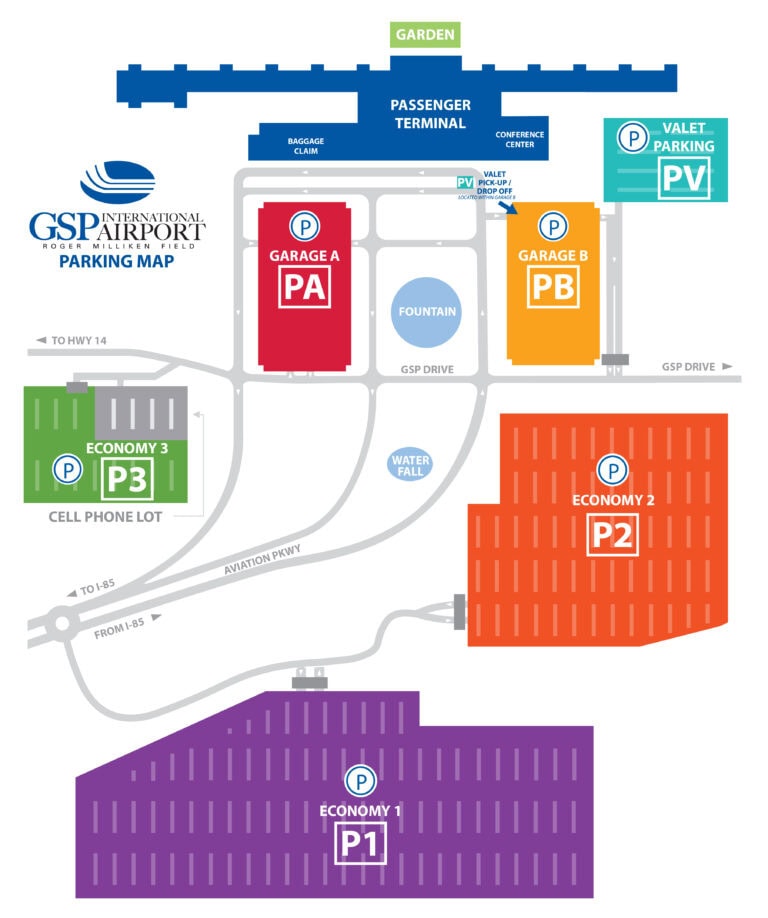 Parking - Greenville-Spartanburg International Airport (GSP) | South ...