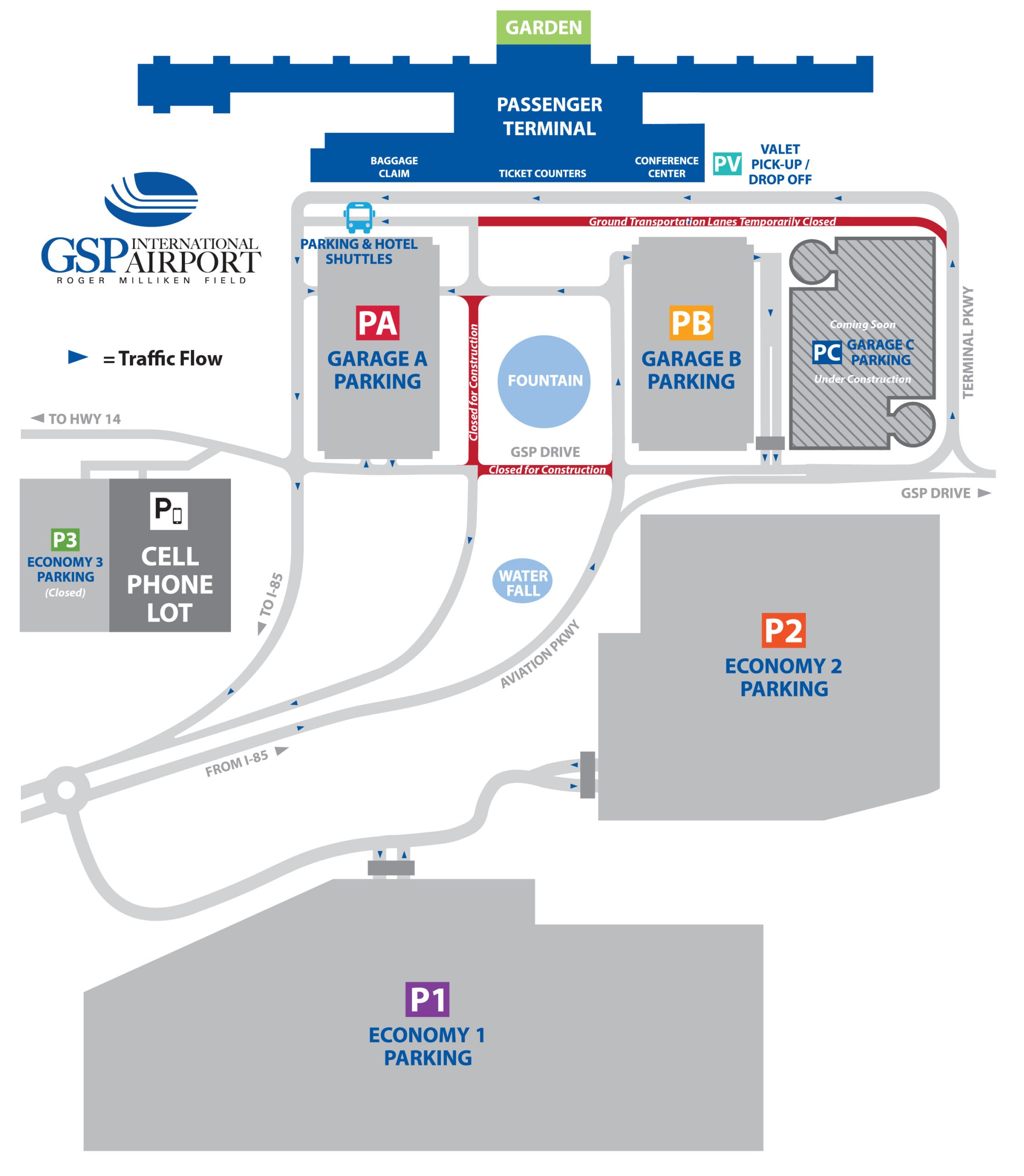 Parking - Greenville-Spartanburg International Airport (GSP) | South ...